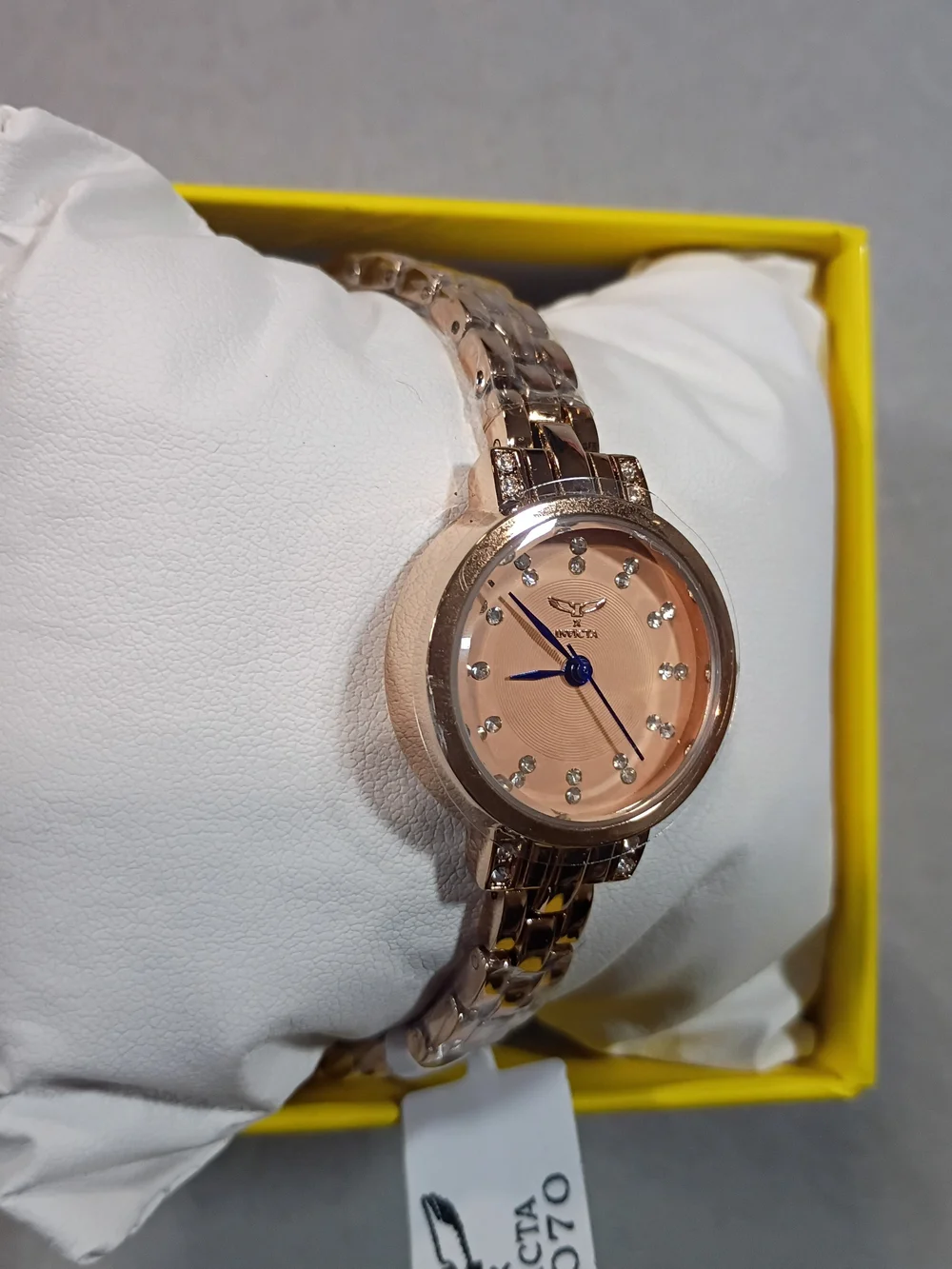 Invicta Rose Gold Crystal Accent Women's Bracelet Watch